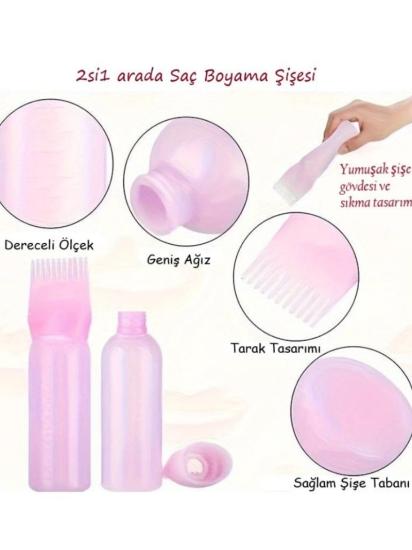 120ml Saç Boyama Şişesi Tarak Uçlu Uygulama Aracı